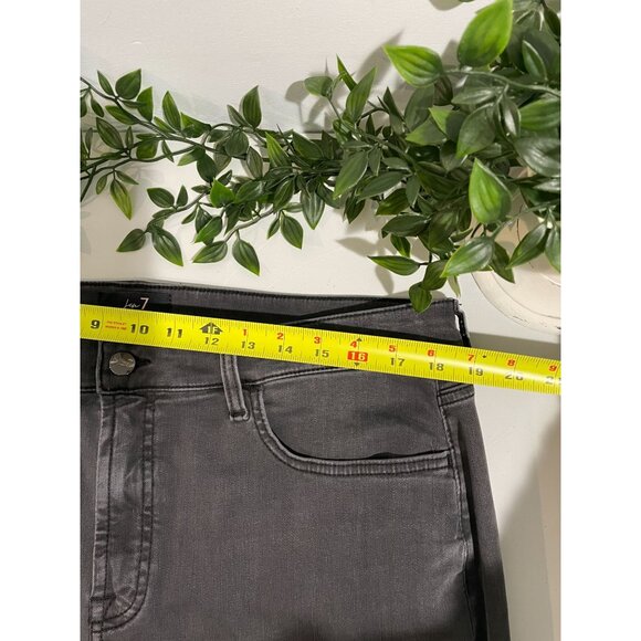 NWT Jen 7 Cropped Kick Jeans Size 18 Light Wash Whiskers Zip Stretch - Picture 9 of 14